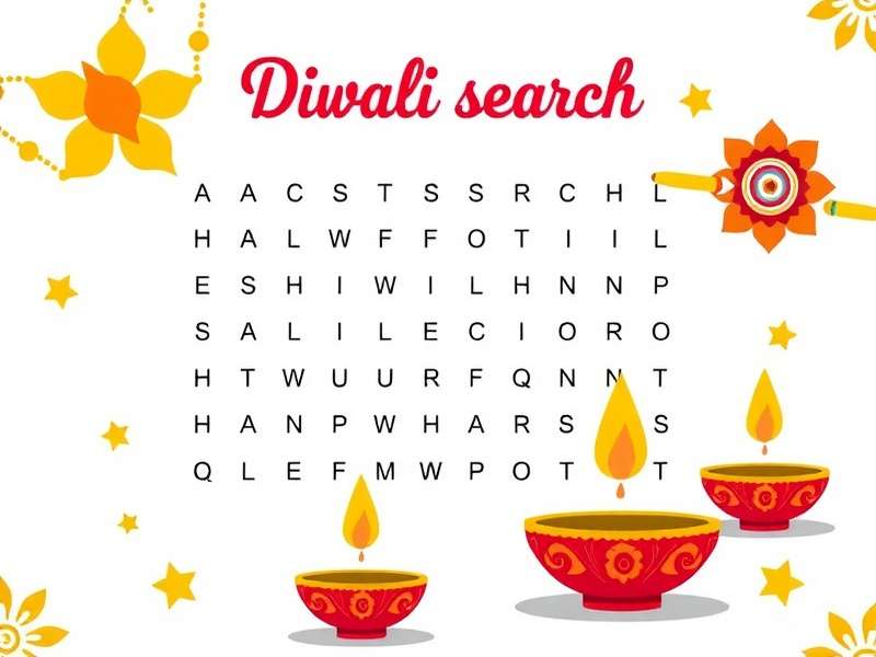 Diwali Festival Themed Word Search Puzzle Diwali Themed Word Search
